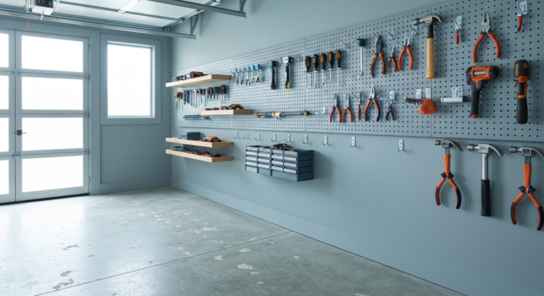 Rangement Mural Garage : Panneau Perforé et Solutions Pro