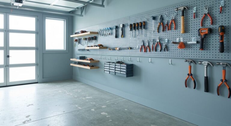 Rangement Mural Garage : Panneau Perforé et Solutions Pro
